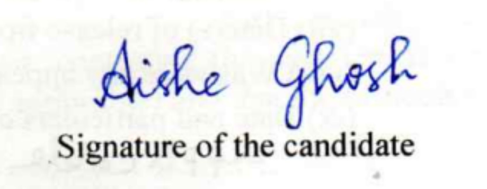 Aishe Ghosh's signature