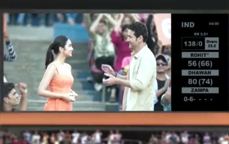 Akanksha Sharma with Mahesh Babu in a still from her Santoor commercial