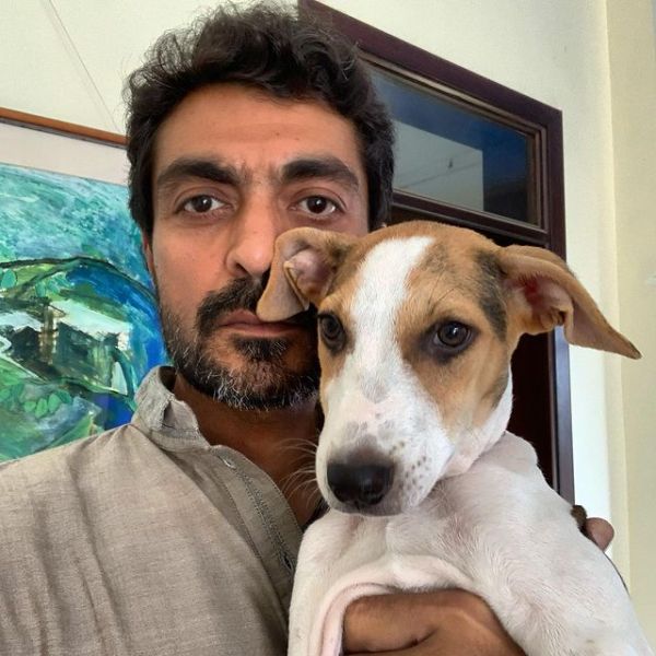 Alyy Khan with his pet dog, Jools