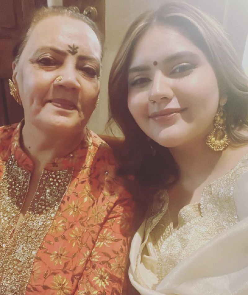 Anjali Anand with her mother