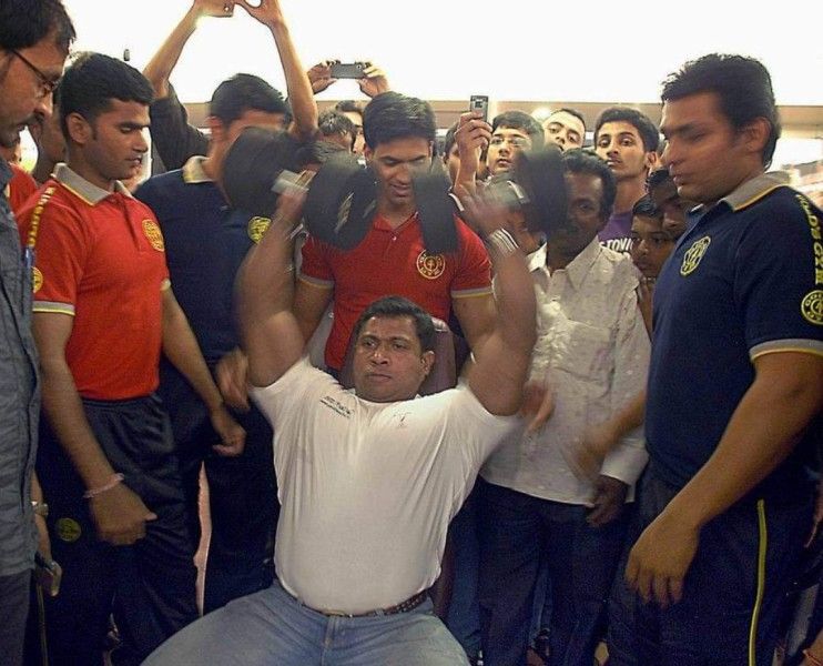 Ashish Sakharkar during a gym training session