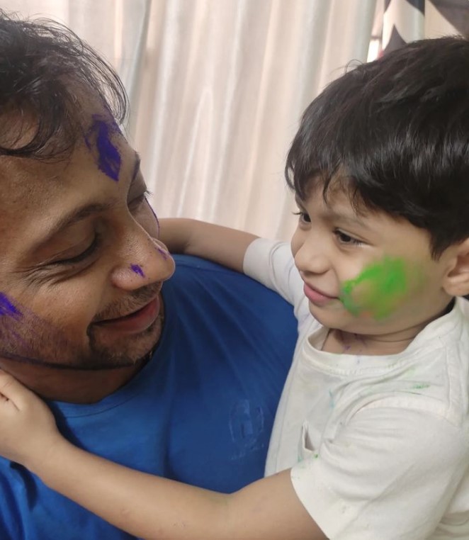 Ashish Sakharkar with his younger son