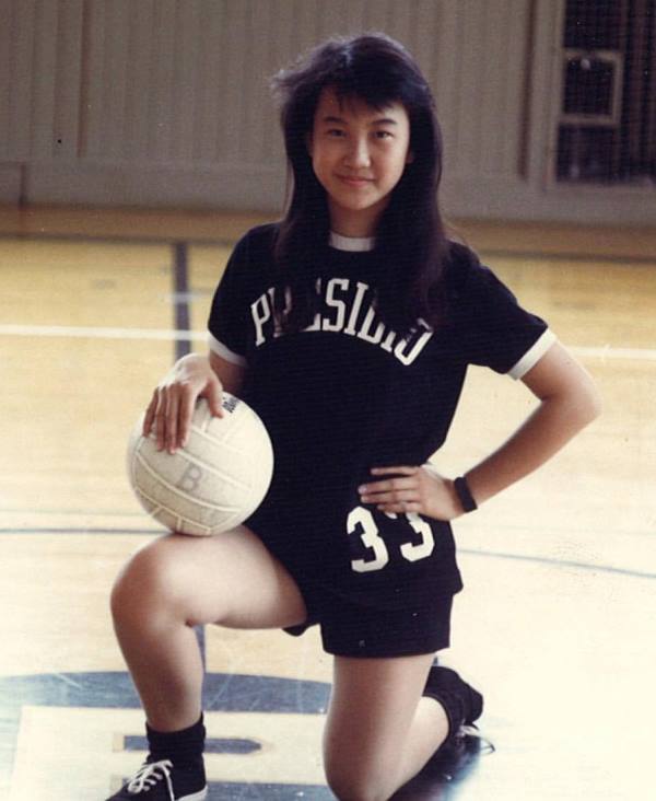 Coco Lee while playing volleyball