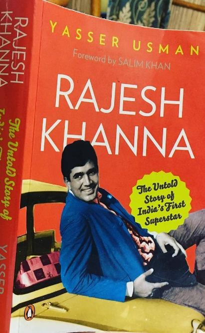 Cover of Rajesh Khanna's biography by Yasser Usman