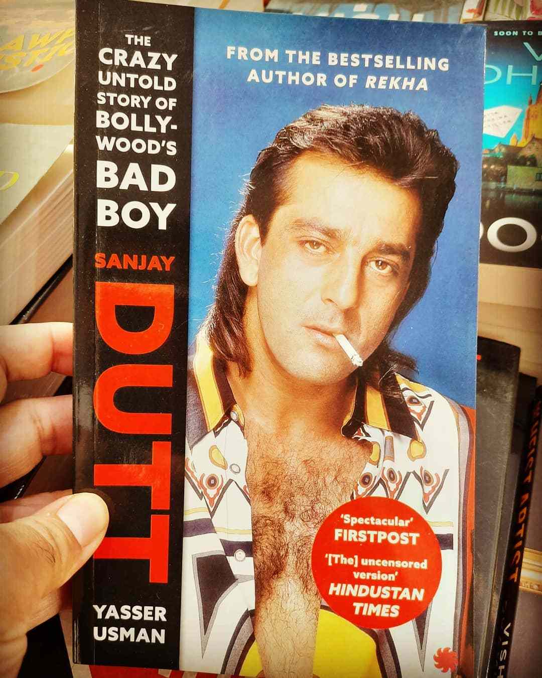 Cover of Sanjay Dutt's biography by Yasser Usman