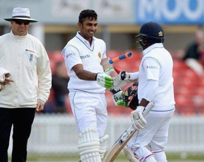Dasun Shanaka during a Cricket Test Match in 2016