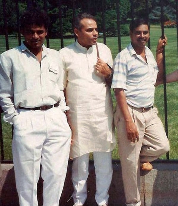 G. Kishan Reddy (left) with Prime Minister Narendra Modi outside the White House in Washington, D.C.