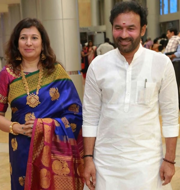 G. Kishan Reddy's photo with his wife