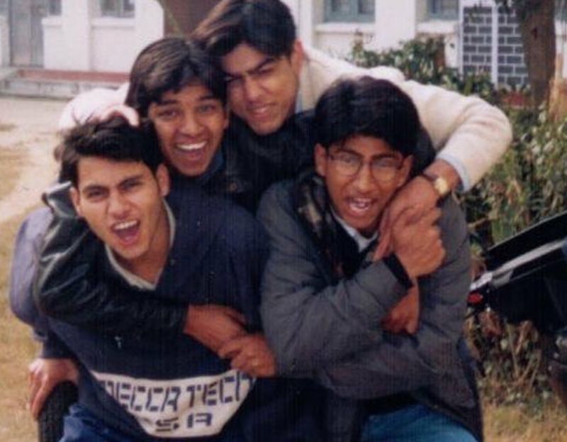 Gaurav Verma (left) during his college days