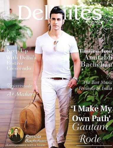Gautam Rode featured on Delhites magazine cover