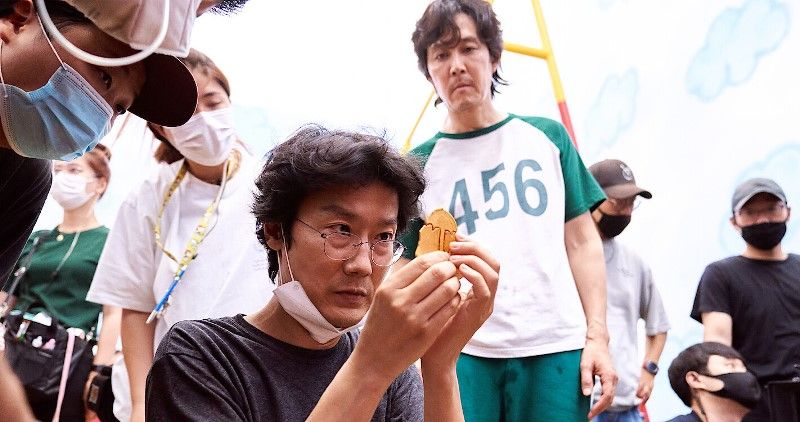 Hwang Dong-hyuk while directing 'Squid Game'