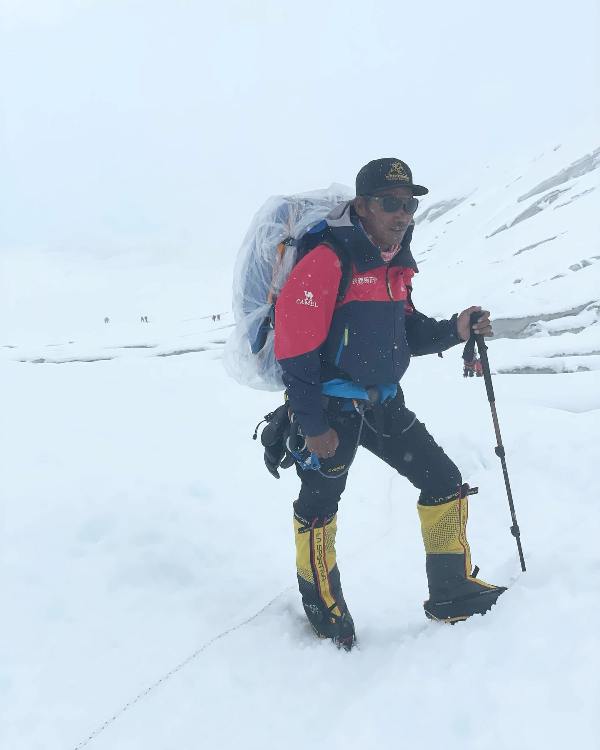 Kami Rita during a Mount Everest summit