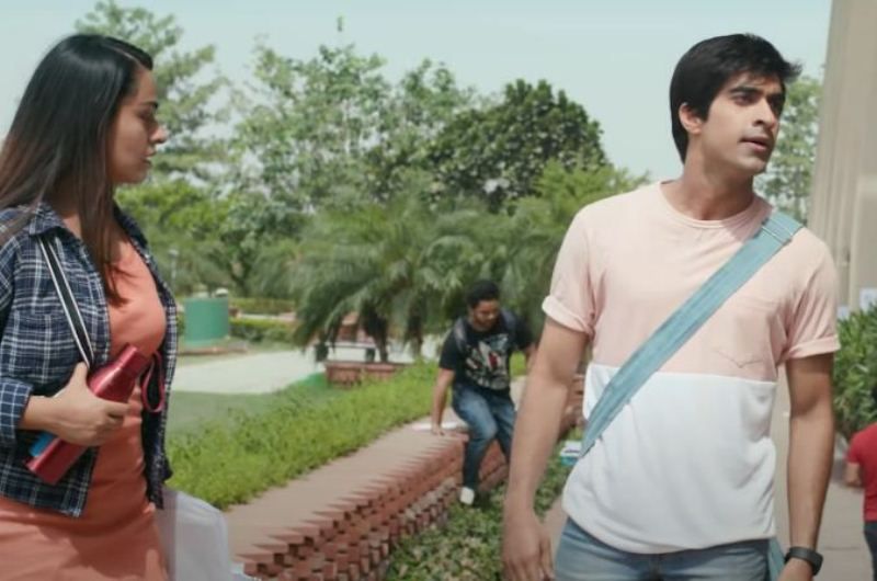 Keshav Sadhna (right) in a still from the web series 'College Romance Season 1'