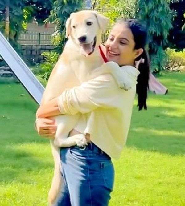 Kirti Mehra with her pet dog