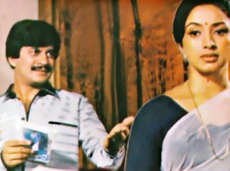 Lakshmi with Anant Nag in a Kannada film