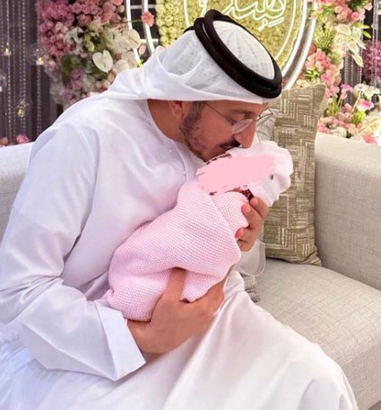 Latifa bint Mohammed Al Maktoum's husband with their second daughter