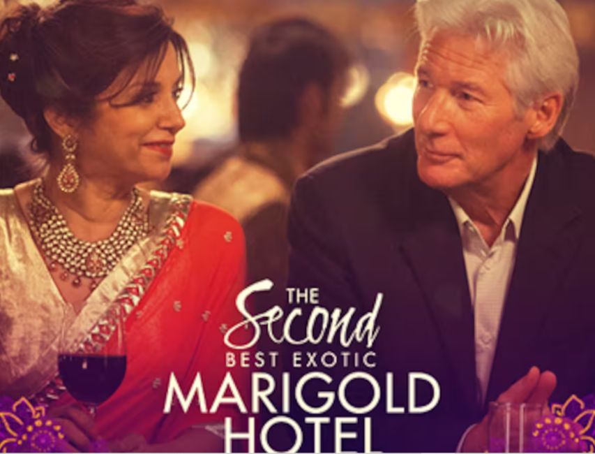 Lillete Dubey with Richard Gere in The Second Best Exotic Marigold Hotel