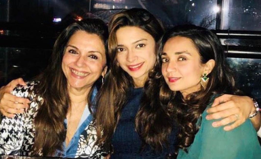 Lillete Dubey with her daughters Neha and Ira Dubey