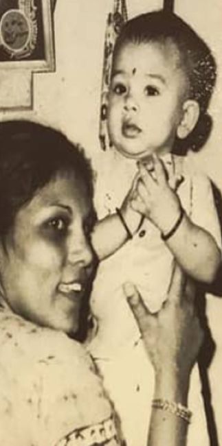 M. B. Shetty's wife Ratna Shetty with their son Rohit Shetty