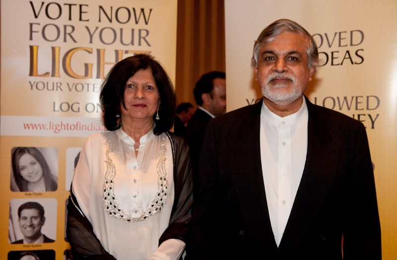 M. G. Vassanji and his wife Nurjehan Aziz, at a conference