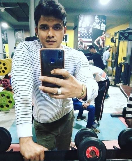 Mahesh Pandey during his workout session