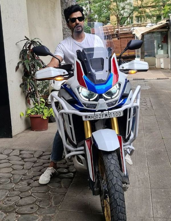 Manit Joura while riding his Honda Africa Twin