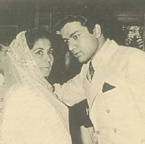 Meena Kumari with her step-son Tajdar Amrohi