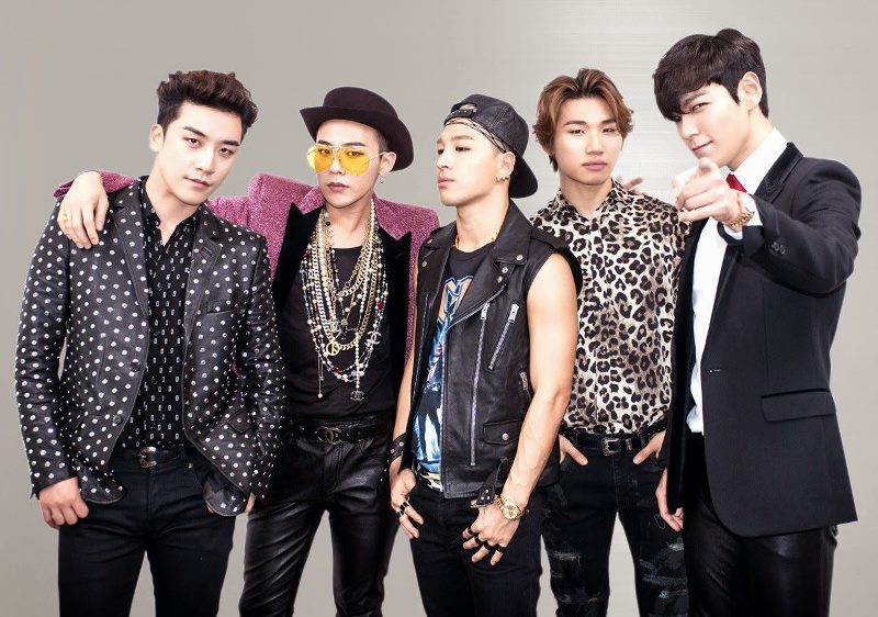 Member of Big Bang (from left - Seungri, G-Dragon, Taeyang, Daesung, and T.O.P)