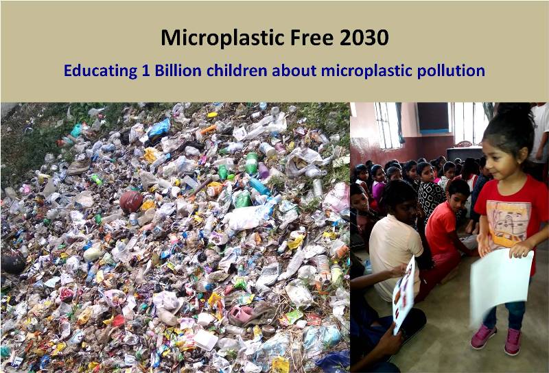 Moksha Roy during an educational session conducted by the Centre for Big Synergy (CBS) under the Microplastic Free 2030 campaign at a school in India