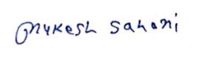 Mukesh Sahani's signature