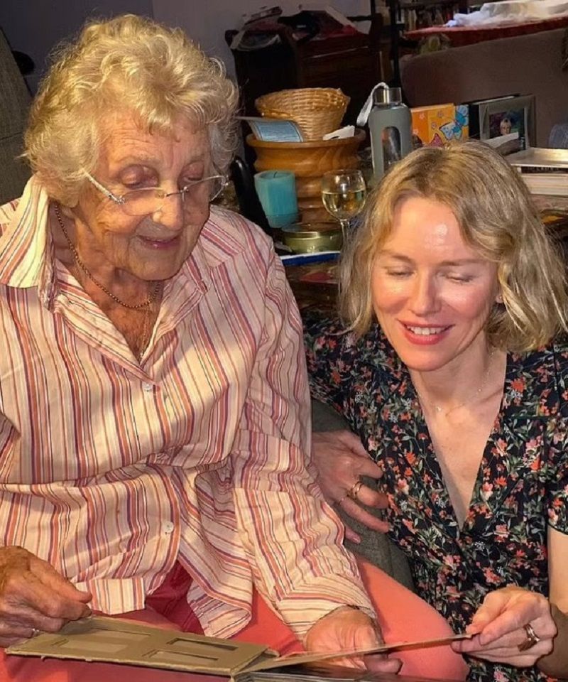 Naomi Watts with her grandmother