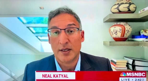 Neal Katyal on a live news show