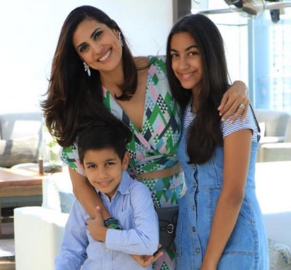 Parizad Kolah with her children