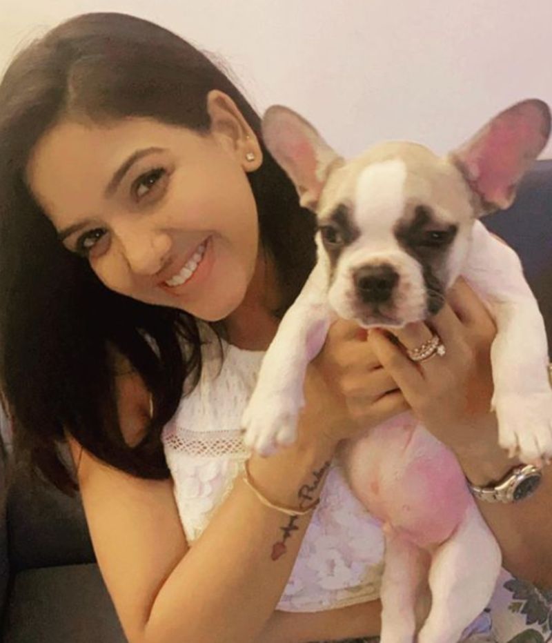 Pavani with her dog