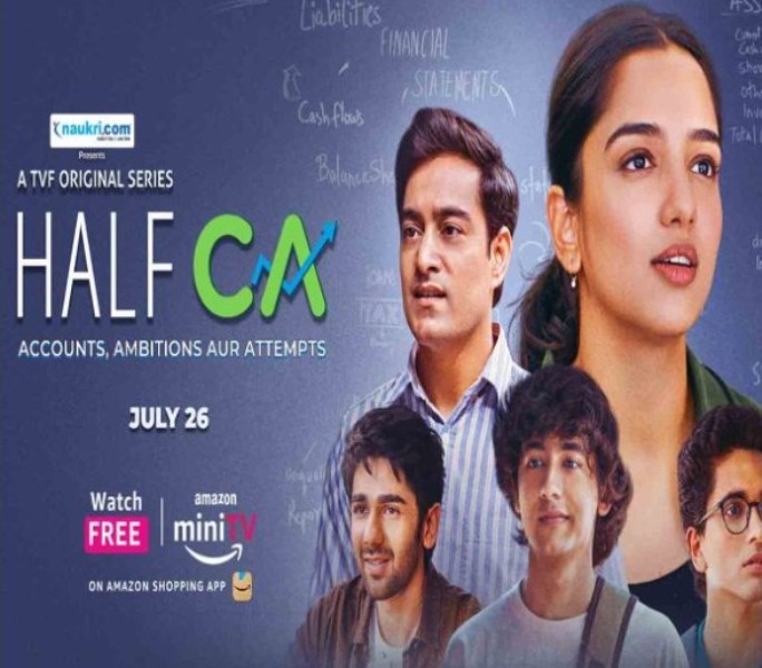 Poster of the TV series Half CA, starring Gyanendra Tripathi (on the extreme left in the second row)