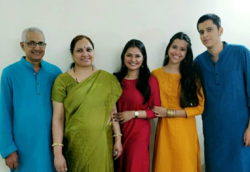 Pragati Mishra with her family