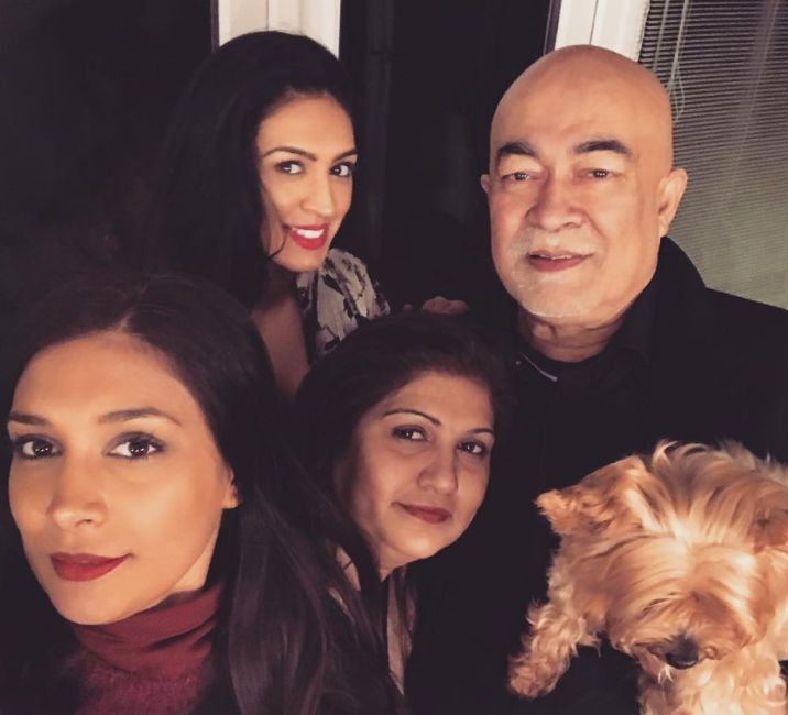 Preeti Desai with her parents and sister