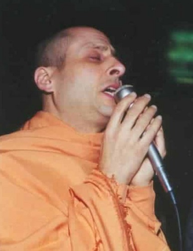 Radhanath Swami singing a bhajan