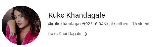 Ruks Khandagale's YouTube channel