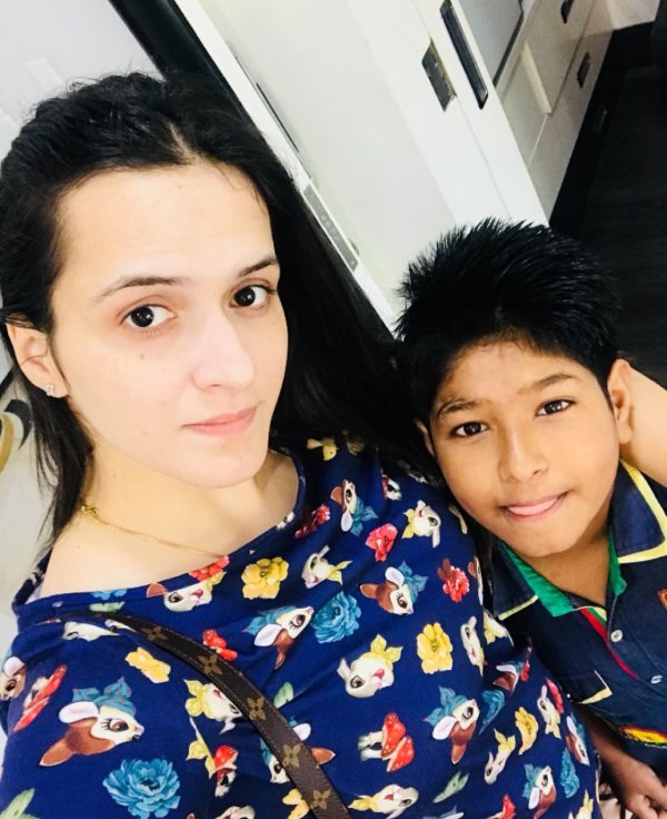 Rupa Singh with her younger brother