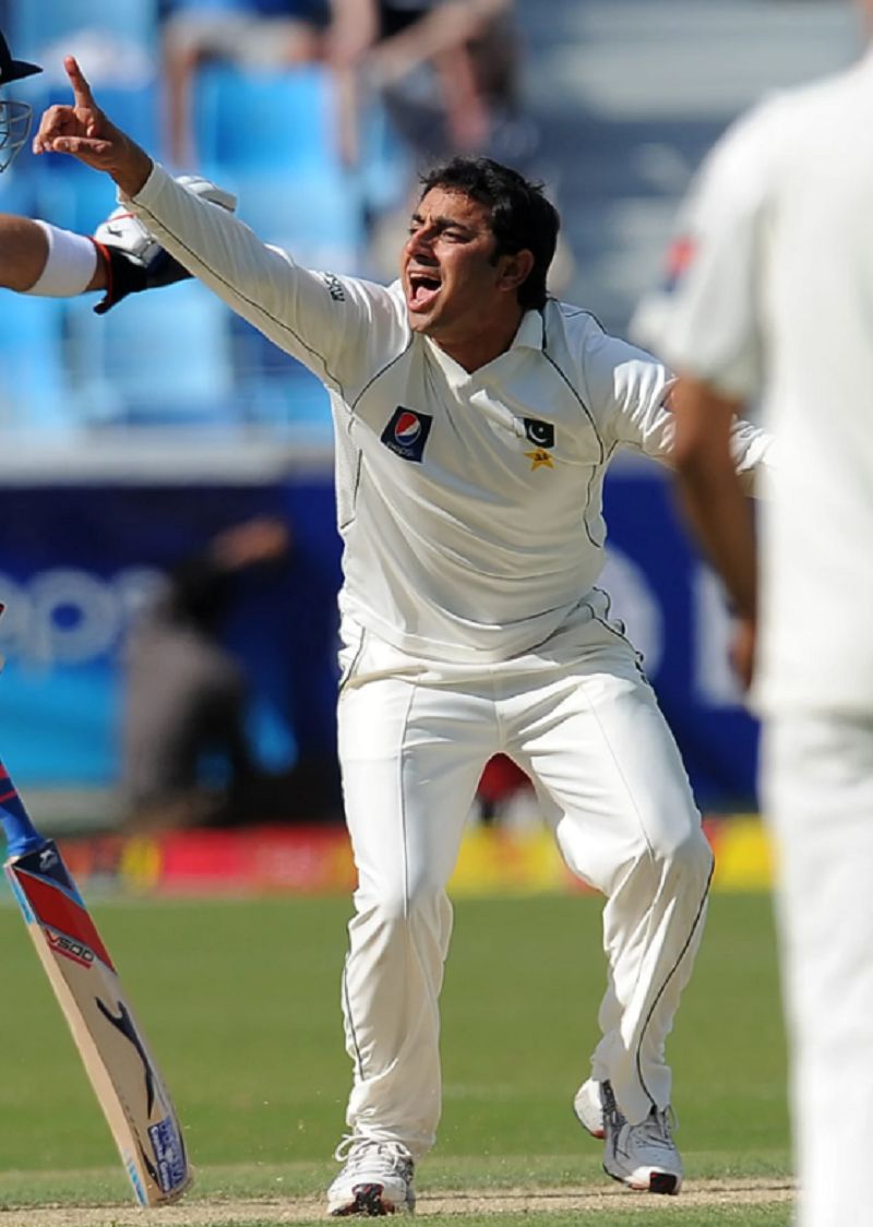 Saeed Ajmal during a test match against England