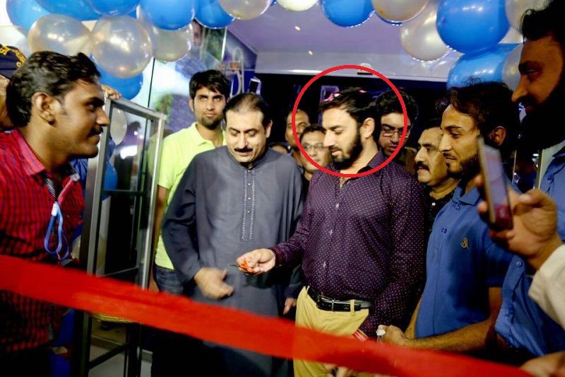 Saeed Ajmal during the opening of Saeed Ajmal Store