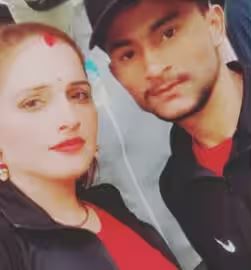Seema Haider with Sachin Meena after their marriage in Nepal