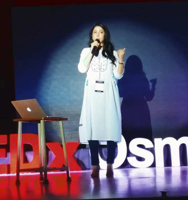 Shivani Sen at a TEDx event