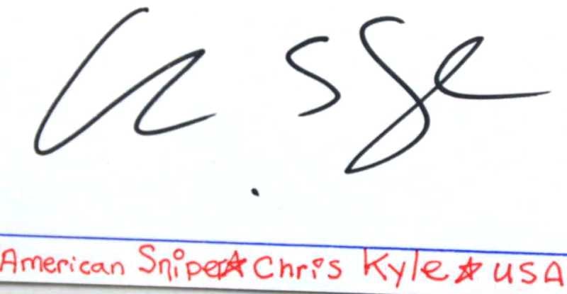 Signature of Chris Kyle