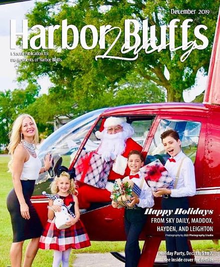 Sky Daily and her children featured on the cover of the Harbor Bluffs magazine