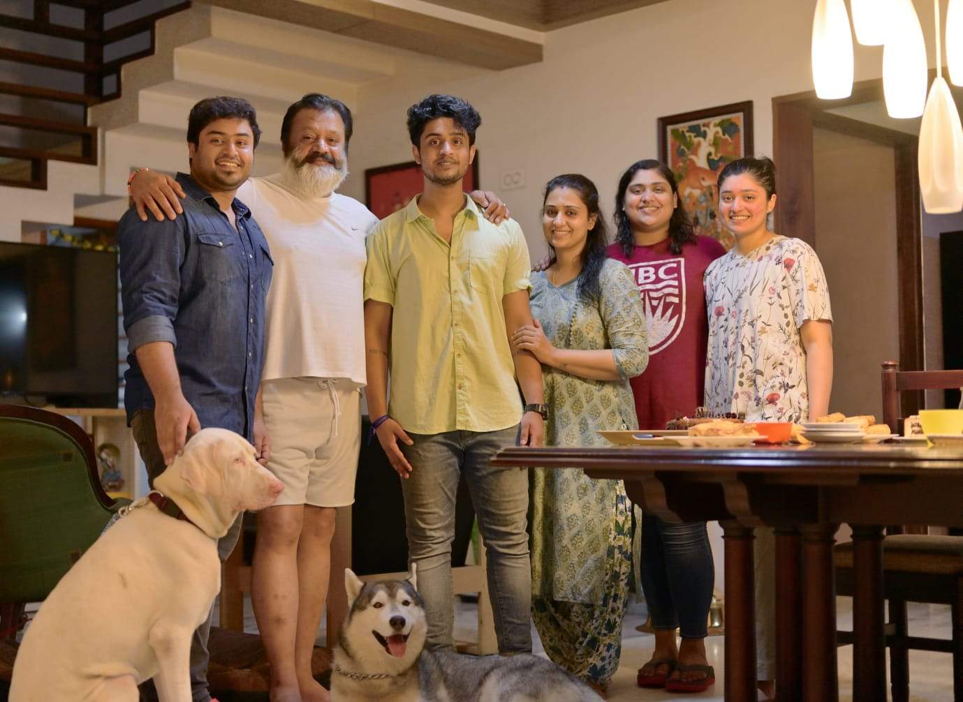 Suresh Gopi with his family