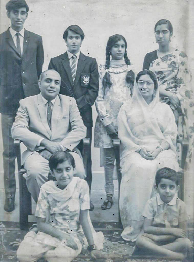 T. S. Singh Deo with his family during childhood