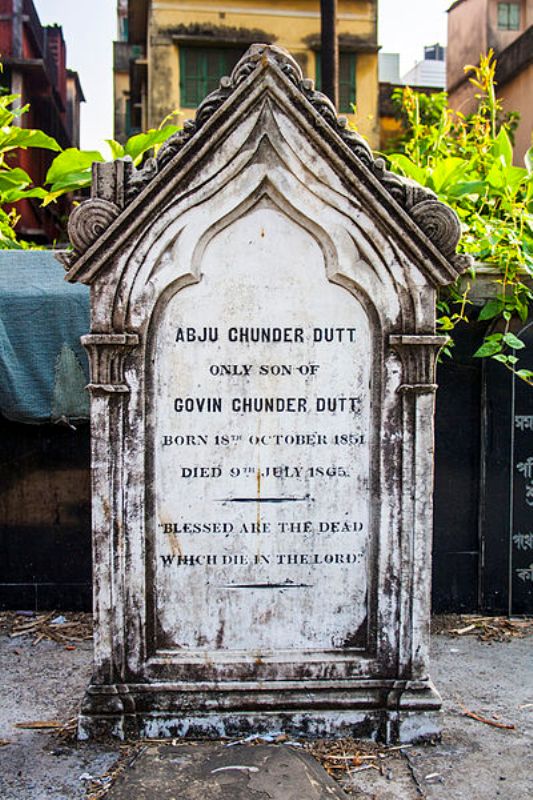 Tomb Stone of Abju Dutt - Maniktalla Christian Cemetery