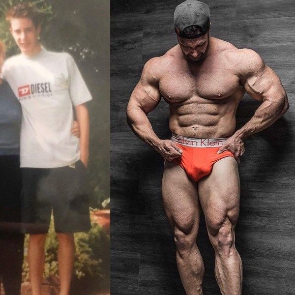 Two photos of Noel Deyzel showing his transformation